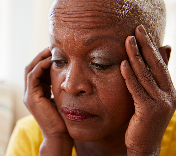 woman who looks stressed or worried