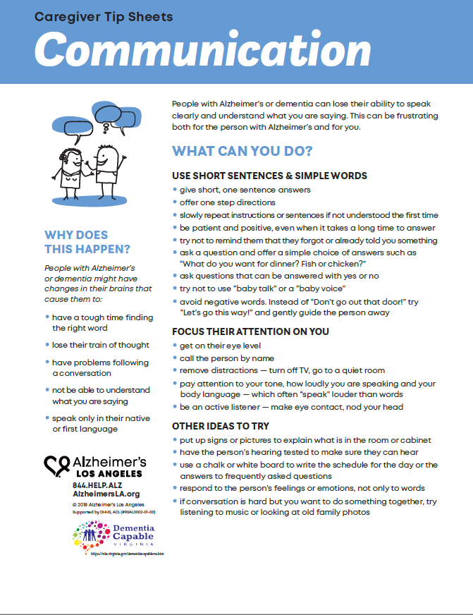 factsheet screenshot: Communication