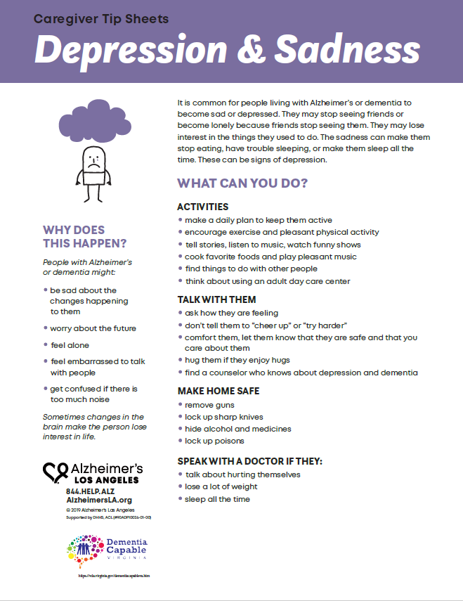 factsheet screenshot: Depression & Sadness