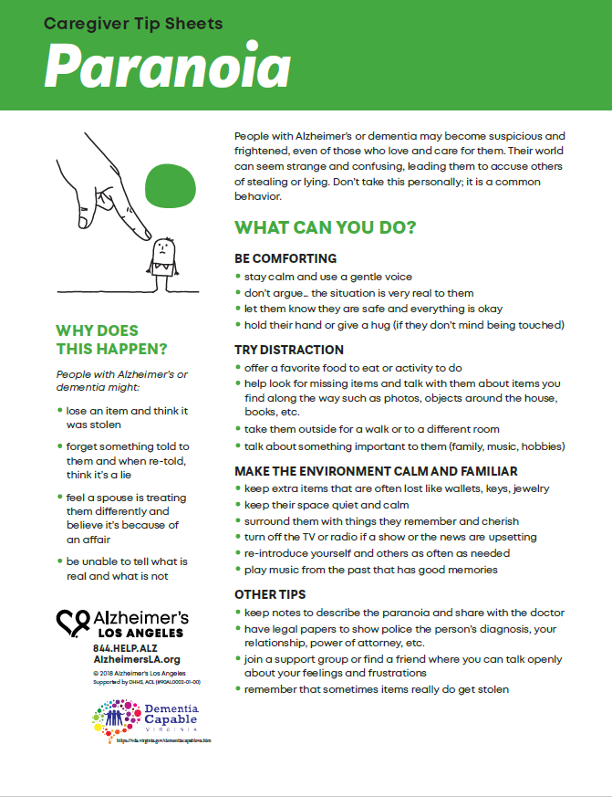 factsheet screenshot: Paranoia